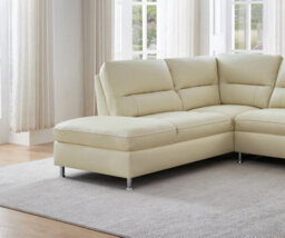 SC FURNITURE LIMITED Cream Leather Corner Sofa + Usb Charging Ports -Lhf - Tuscany - thumbnail 4