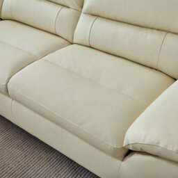 SC FURNITURE LIMITED Cream Leather Corner Sofa + Usb Charging Ports -Lhf - Tuscany - thumbnail 5