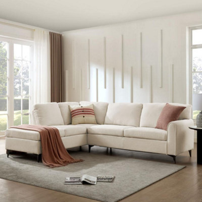 Home Detail Alyssum Left-Hand Facing Corner Sofa, Beige Boucle - image 1