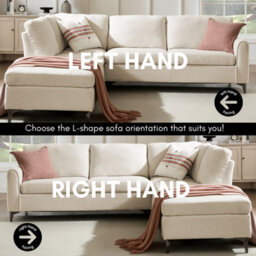 Home Detail Alyssum Left-Hand Facing Corner Sofa, Beige Boucle - thumbnail 4