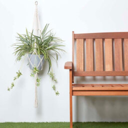 Homescapes Artificial Green Handcrafted Hanging Basket Spider Plant, 95 Cm - thumbnail 7