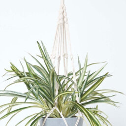 Homescapes Artificial Green Handcrafted Hanging Basket Spider Plant, 95 Cm - thumbnail 5