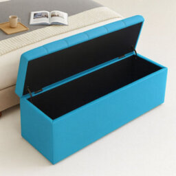 150Cm Chesterfield Ottoman Storage Box, Teal Plush Velvet Upholstered Blanket Box, End Of Bed Bench, Deep Storage Chest - thumbnail 2