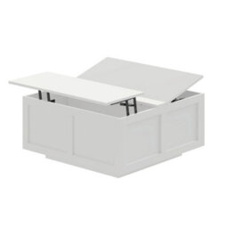 Keepreaper Stylish Lift Top Coffee Table With Large Hidden Storage In White - thumbnail 7