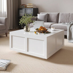 Keepreaper Stylish Lift Top Coffee Table With Large Hidden Storage In White