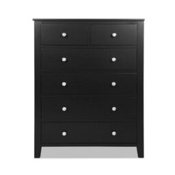 Statement Furniture Brooklyn Black 2 Over 4 Chest Of Drawers - thumbnail 3