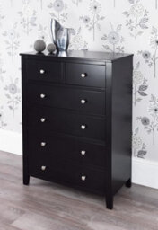 Statement Furniture Brooklyn Black 2 Over 4 Chest Of Drawers - thumbnail 4