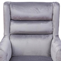 Fwstyle Loretta Grey Velvet Ribbed Back Cushioned Armchair - thumbnail 2