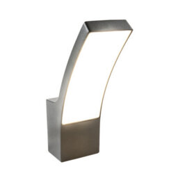 CGC Lighting Cgc Millie Black Curved Led Outdoor Outside Wall Light Diecast Aluminium Opal Diffuser 4000K Ip54 - thumbnail 5