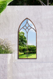 Mirroroutlet Chelsea Metal Arch Shaped Decorative Gothic Effect Garden Mirror 100Cm X 49Cm - thumbnail 2