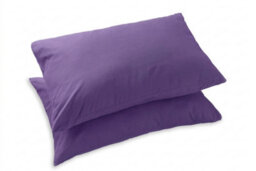 Polycotton Plain Dyed Housewife Pillowcase Pair Purple - thumbnail 3