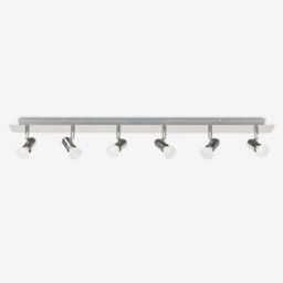 Valuelights Consul Silver Ceiling Bar Spotlight And Gu10 Spotlight Led 5W Cool White 6500K Bulbs - thumbnail 4
