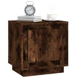 Berkfield Modern Bedside Cabinets 2 Pcs Smoked Oak 44X35X45 Cm Engineered Wood - thumbnail 4