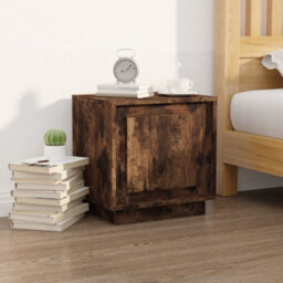 Berkfield Modern Bedside Cabinets 2 Pcs Smoked Oak 44X35X45 Cm Engineered Wood - thumbnail 3