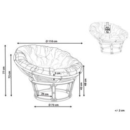 Beliani Garden Chair Salvo Rattan Natural - thumbnail 3