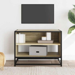 Walplus Tv Cabinet Sonoma Oak 61X40X46 Cm Engineered Wood And Metal - thumbnail 3