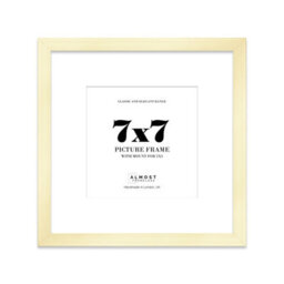 "7X7"" Gold Picture Frame - 7X7"" Square Frame With 5X5"" Mount For 7X7""/5X5"" Pictures Art Deco Style Room Decor, 1 Pack" - thumbnail 1