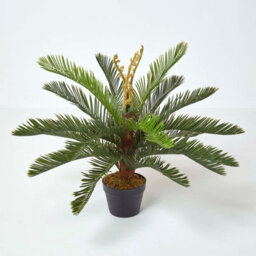 Homescapes Artificial Green Handcrafted 'sago Palm' Cycas Plant With Pot, 75 Cm