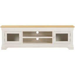 Seconique Bordeaux Large Tv Stand  Ivory & Oak   Fully Assembled - thumbnail 5