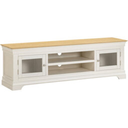 Seconique Bordeaux Large Tv Stand  Ivory & Oak   Fully Assembled - thumbnail 3