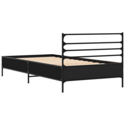 Berkfield Bed Frame Without Mattress Black 75X190 Cm Small Single - thumbnail 6