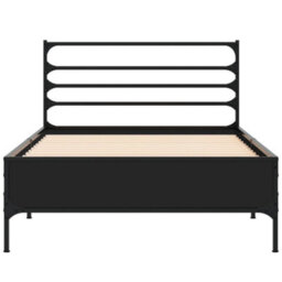 Berkfield Bed Frame Without Mattress Black 75X190 Cm Small Single - thumbnail 4