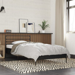 Berkfield Bed Frame Without Mattress Black 75X190 Cm Small Single - thumbnail 1