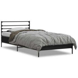 Berkfield Bed Frame Without Mattress Black 75X190 Cm Small Single - thumbnail 2