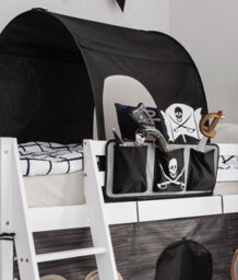 Nöa & Nani Noa & Nani Kids Solid Wood Cabin Bed Low With Bunk Underbed Slide & Pirate Hideaway Package In Classic White Tuva - thumbnail 3