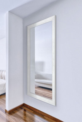 MirrorOutlet Langton White Shabby Chic Dress Mirror 160 X 73 Cm - image 1