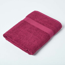Homescapes Turkish Cotton Bath Towel, Burgundy