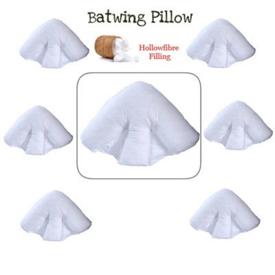 ARLinens Batwing Pillow Hollowfiber Filled Othopedic Head Neck Back Shoulder Support Soft Fluffy Batwing Cushion - image 1