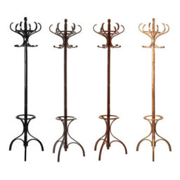 Orsina Durable Build Black Finish Floor Standing Coat Stand, Integrated Umbrella Holder Coat Stand For Bedroom - thumbnail 6