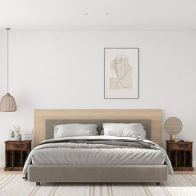 Berkfield Bedside Cabinets 2 Pcs Smoked Oak 43X36X50 Cm - image 1