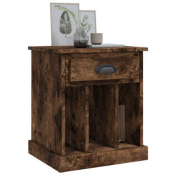 Berkfield Bedside Cabinets 2 Pcs Smoked Oak 43X36X50 Cm - thumbnail 4