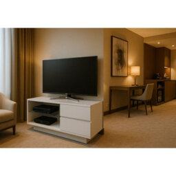 "Homeology Gallus Gloss White With 2-White Drawers And 2 Shelves Up To 55"" Led/oled/lcd Tv Cabinet" - thumbnail 2