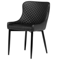 Beliani Set Of 2 Dining Chairs Solano Faux Leather Black - thumbnail 5