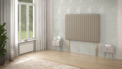 Somnior Beds Somnior  2Ft6 Eleanor Small Single 32 Inches Tweed Natural Headboard With Wooden Struts