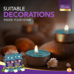 SOL 30Pk Tea Light Candles Mountain Spring 3.5 Hour Burn Time Scented Tea Lights With Refreshing Fragrance For Home Relaxation Dinners - thumbnail 7