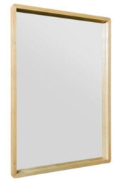 "Mirroroutlet The Naturalis - Solid Oak Rounded Corner Wall Mirror 39"" X 27.5"" (100Cm X 70Cm) Scandinavian 'scandi' Inspired" - thumbnail 4