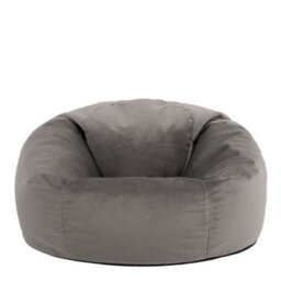 icon Kingston Classic Velvet Bean Bag Chair & Pouffe Charcoal Grey Bean Bag Chair - thumbnail 6