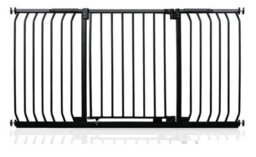 Safetots Elite Pressure Safety Gate, 143Cm - 152Cm, Matt Black, Pressure Fit Stair Gate - thumbnail 1