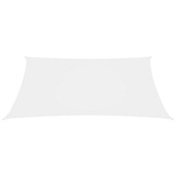 Berkfield Sunshade Sail Oxford Fabric Rectangular 2X4 M White - thumbnail 2