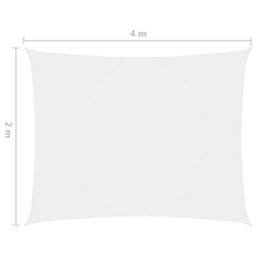Berkfield Sunshade Sail Oxford Fabric Rectangular 2X4 M White - thumbnail 6