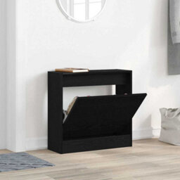 Walplus Shoe Cabinet Black Oak 60 X 21 X 57 Cm Engineered Wood - thumbnail 4