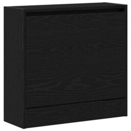 Walplus Shoe Cabinet Black Oak 60 X 21 X 57 Cm Engineered Wood - thumbnail 2