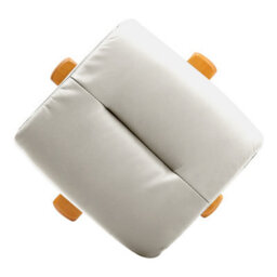 Living And Home Swivel Cream Faux Leather Lounge Recliner With Ottoman - thumbnail 7
