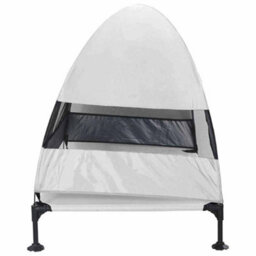 Walplus Silver Grey Raised Dog Bed With Removable Roof Fabric And Steel 127X81X108Cm - thumbnail 5