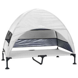 Walplus Silver Grey Raised Dog Bed With Removable Roof Fabric And Steel 127X81X108Cm - thumbnail 2