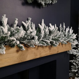 Samuel Alexander 1.8M Snow Flocked Lapland Christmas Garland With 150 Tips - thumbnail 4